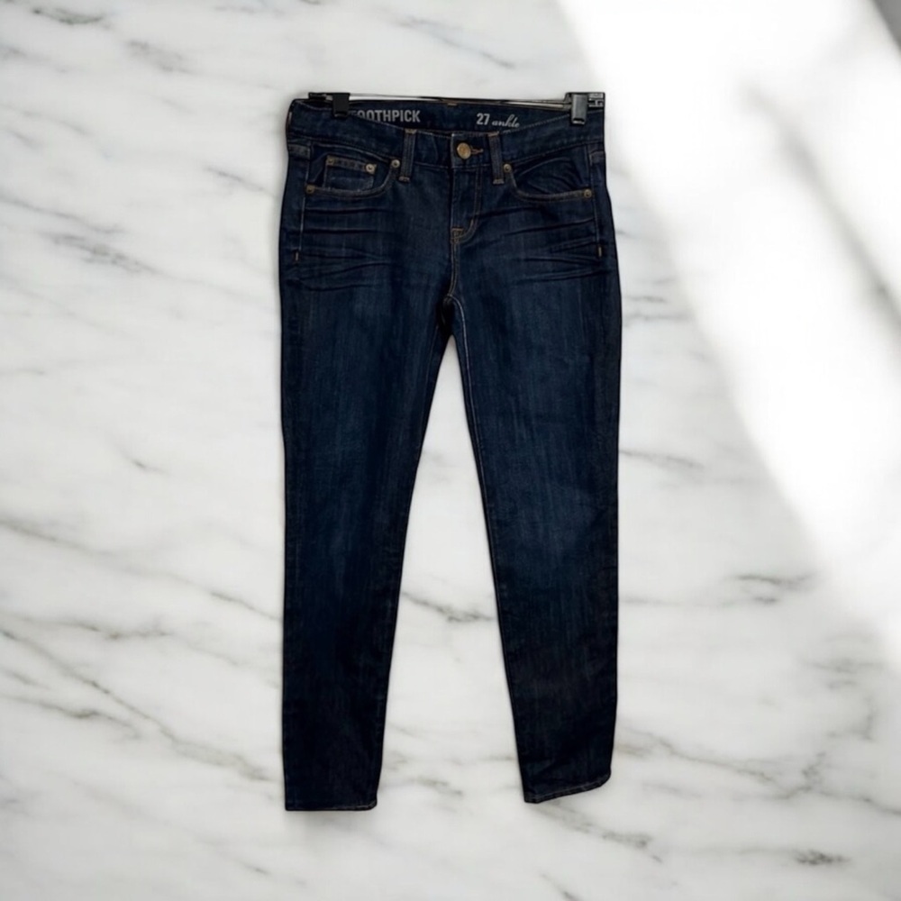 J.CREW WOMEN’S DARK DENIM TOOTHPICK JEANS – SIZE 27 MADE IN USA